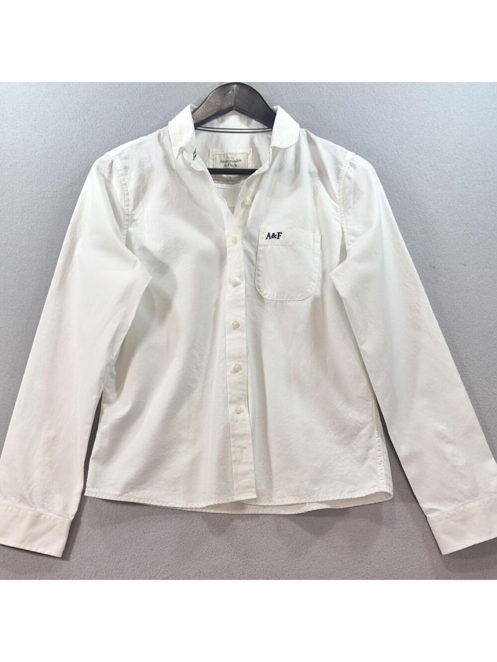 Abercrombie & Fitch White Button Down Shirt Size L